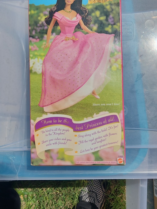 1998 Barbie Pink Gown Princess Doll with Gold Tiara, Never Opened, Non Smoking - Picture 2 of 7